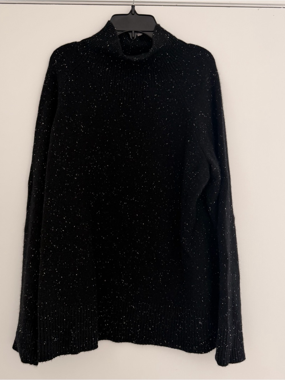 Theory Black Sparkle Turtleneck Sweater